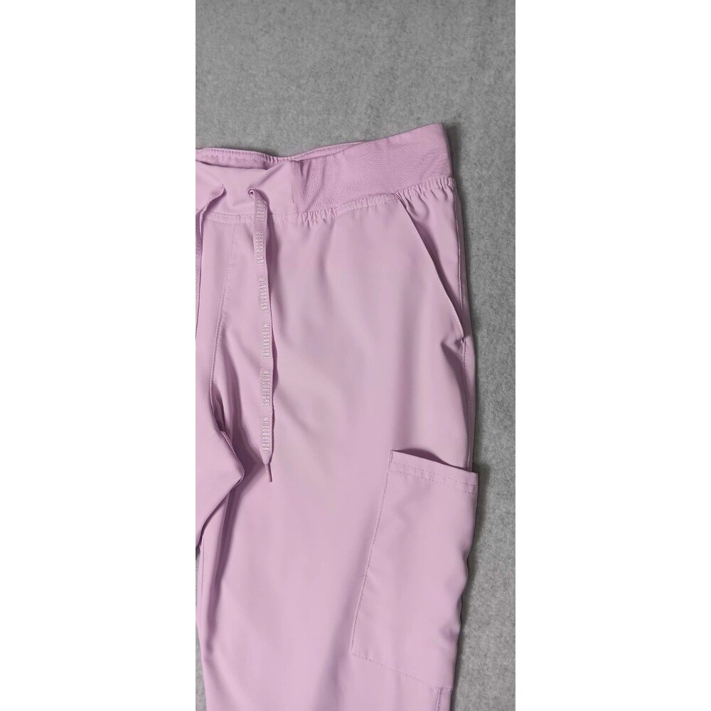 Med Couture Insight Jogger Scrub Pants Womens Size LP Lilac Purple Uniform Nurse - Picture 4 of 11